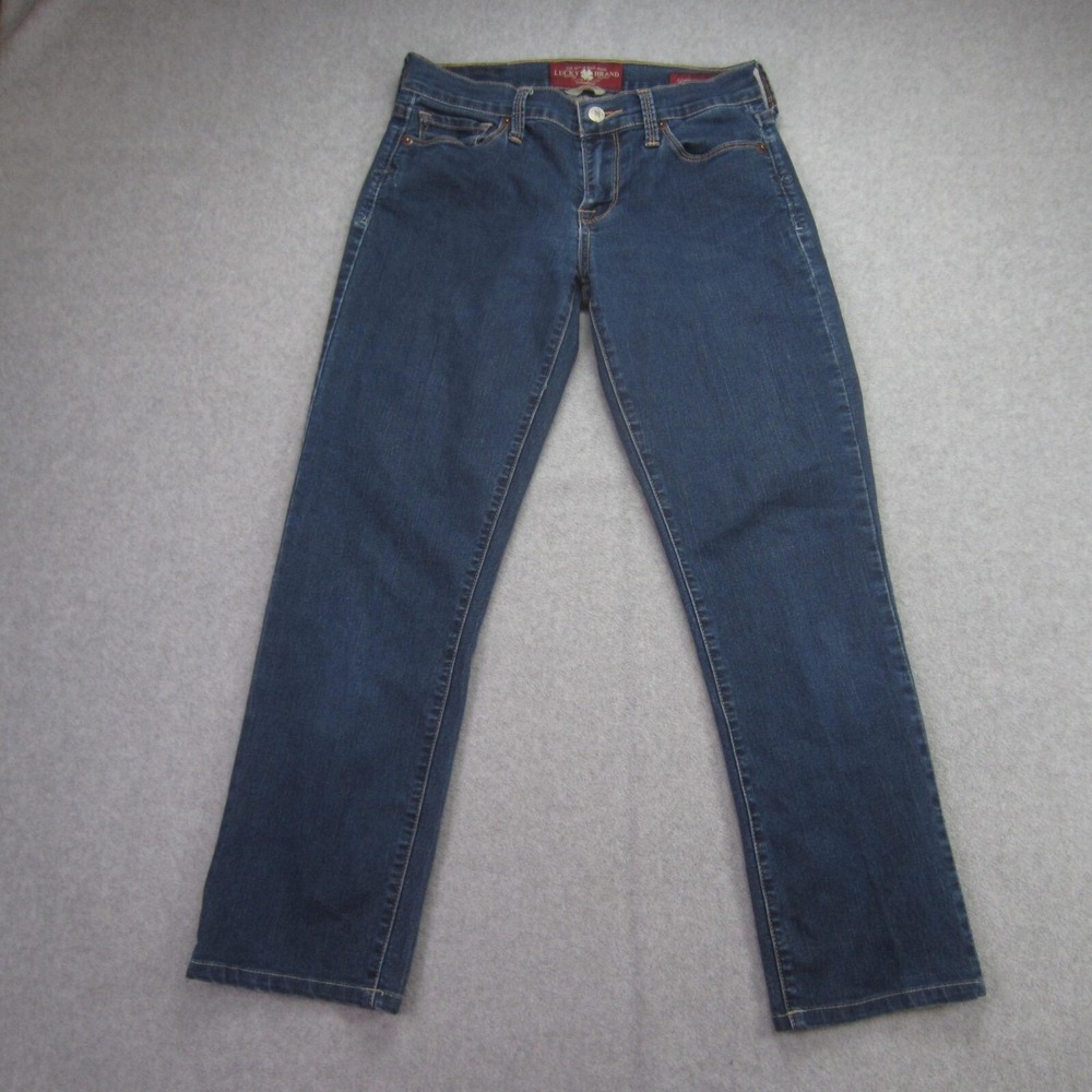 Lucky Brand Jeans Womens 2/26 (27x25.5) Sofia Straight Blue Stretch‎ Denim READ